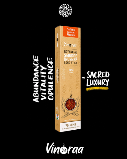 Saffron Flower | 8 Sacred Natural Incense Sticks |
